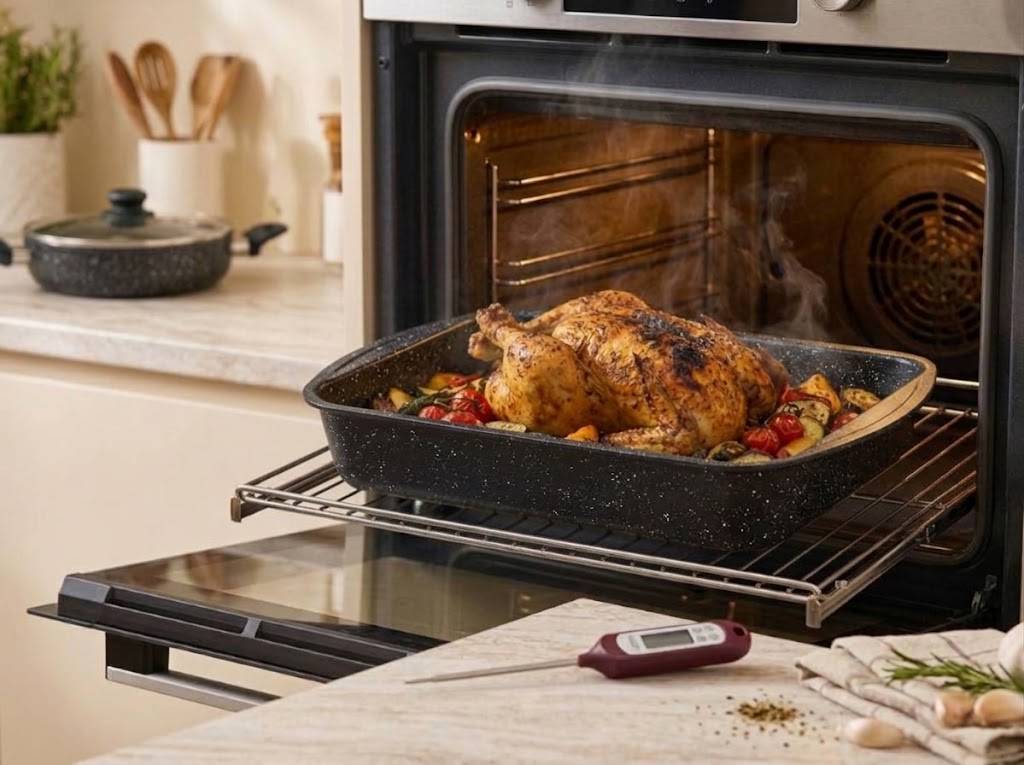 چگونه با تنظیم دقیق دمای فر و مایکروویو، از سوختن و سرطان‌زا شدن غذا جلوگیری کنیم؟